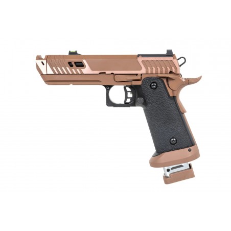 Pistolet ASG SRC Sahara Viper DUAL POWER z walizką transportową i magazynkiem CO2 Flat Dark Earth