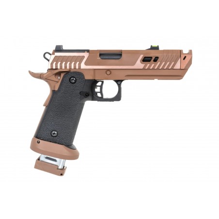 Pistolet ASG SRC Sahara Viper DUAL POWER z walizką transportową i magazynkiem CO2 Flat Dark Earth