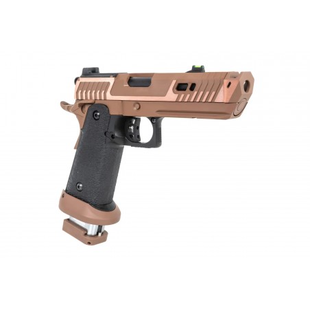 Pistolet ASG SRC Sahara Viper DUAL POWER z walizką transportową i magazynkiem CO2 Flat Dark Earth