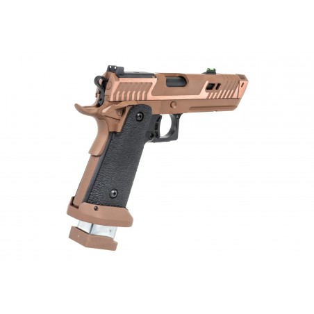 Pistolet ASG SRC Sahara Viper DUAL POWER z walizką transportową i magazynkiem CO2 Flat Dark Earth