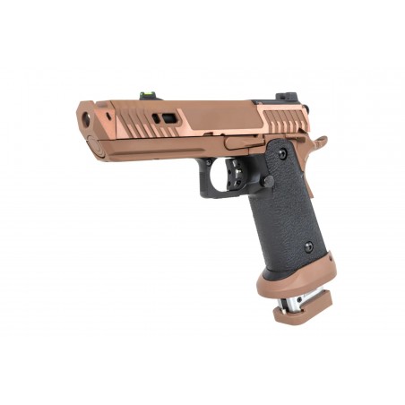 Pistolet ASG SRC Sahara Viper DUAL POWER z walizką transportową i magazynkiem CO2 Flat Dark Earth