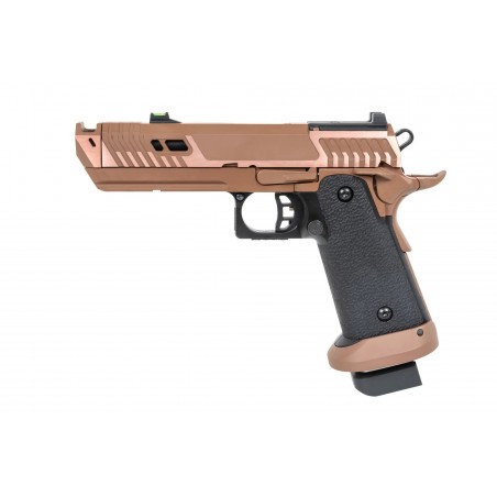 Pistolet ASG SRC Sahara Viper DUAL POWER z walizką transportową i magazynkiem green gas Flat Dark Earth