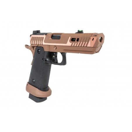 Pistolet ASG SRC Sahara Viper DUAL POWER z walizką transportową i magazynkiem green gas Flat Dark Earth