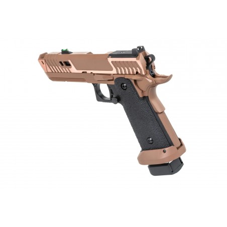 Pistolet ASG SRC Sahara Viper DUAL POWER z walizką transportową i magazynkiem green gas Flat Dark Earth