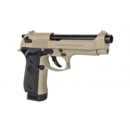 Pistolet ASG ICS BLE-BM9 Dual Power Half-Tan (z magazynkiem na CO2)