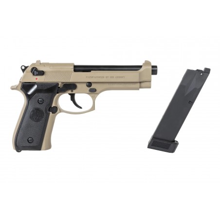 Pistolet ASG ICS BLE-BM9 Dual Power Half-Tan (z magazynkiem na CO2)