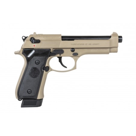 Pistolet ASG ICS BLE-BM9 Dual Power Half-Tan (z magazynkiem na CO2)