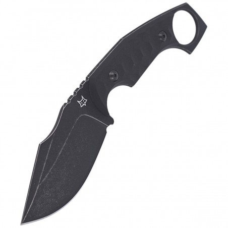 Nóż FOX Monkey Thumper Black G10, Black Stonewashed Niolox by Black Roc Knives (FX-633)