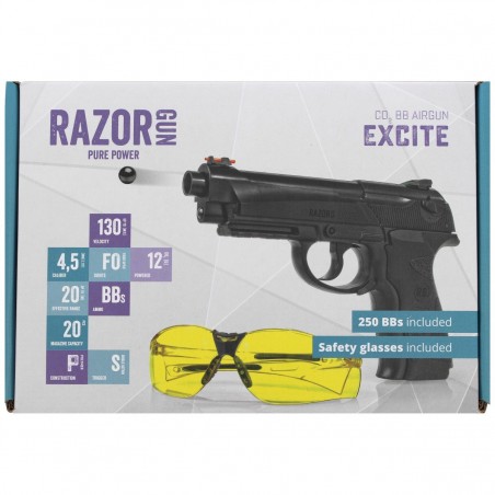 Pistolet wiatrówka RazorGun Excite 4.5mm + Okulary (337-004)