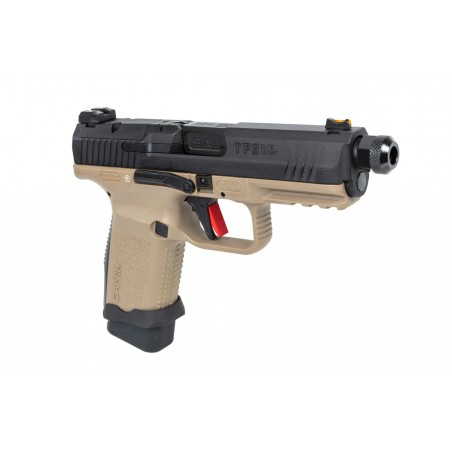 Pistolet ASG Cybergun x SAI Canik TP9 Elite Combat Green Gas Half-Tan