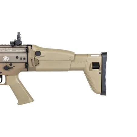 Karabinek szturmowy ASG Cybergun x FN HERSTAL SCAR-L z walizką transportową Tan