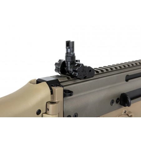 Karabinek szturmowy ASG Cybergun x FN HERSTAL SCAR-L z walizką transportową Tan