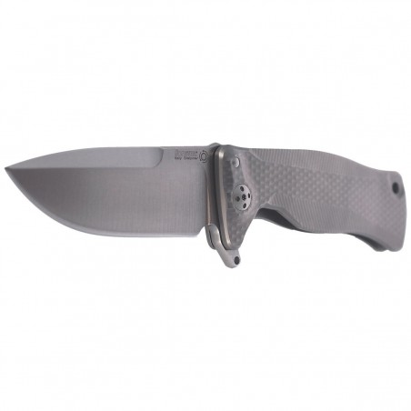 Nóż składany LionSteel SR11 Grey Titanium, Satin Sleipner by Molletta (SR11 G)