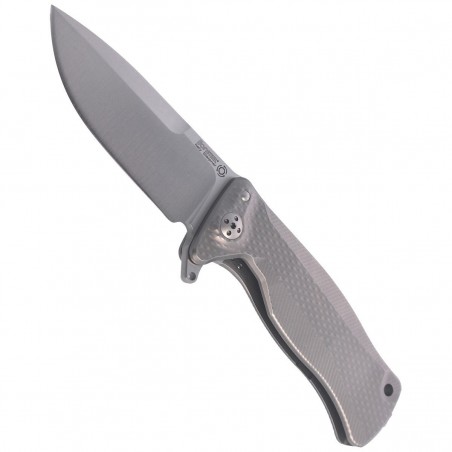 Nóż składany LionSteel SR11 Grey Titanium, Satin Sleipner by Molletta (SR11 G)