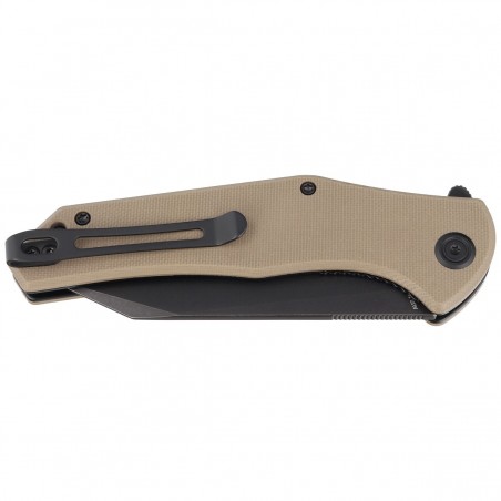 Nóż składany Kubey Flash Tan G10, Blackwashed AUS-10 (KU158J)