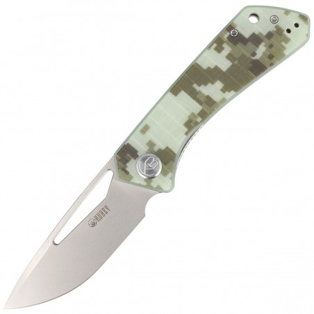 Nóż składany Kubey Thalia Camo G10, Beadblasted D2 (KU331I)