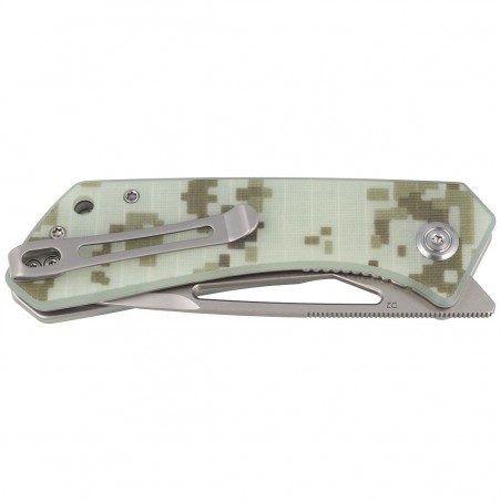 Nóż składany Kubey Thalia Camo G10, Beadblasted D2 (KU331I)