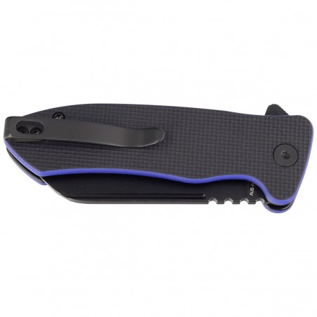 Nóż składany Kubey Creon Black/Blue G10, Blackwashed AUS-10 (KU336D)