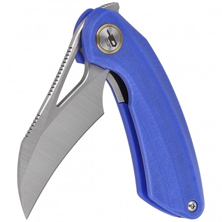 Nóż składany Bestech Bihai Blue G10, Stonewashed/Satin 14C28N by Ostap Hel (BG53D-1)