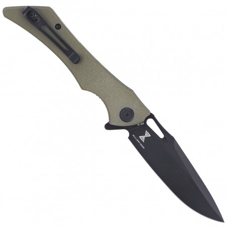 Nóż składany Kubey Raven Green G10, Dark Stonewashed AUS-10 by Jelly Jerry (KB245I)