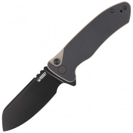 Nóż składany Kubey Creon Black/Tan G10, Blackwashed AUS-10 (KU336F)