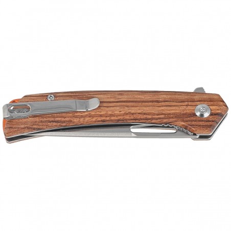 Nóż składany BlackFox Sneaky Zebrano Wood, Satin D2 (BF-768 W)