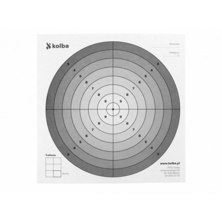   Komplet tarcz strzeleckich 14x14 cm biały środek 100 szt. - 1 - Tarcze i kulochwyty