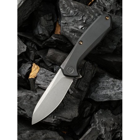 Nóż WE Knife Mote Black Titanium, Gray Stonewashed by Ostap Hel (2005C)